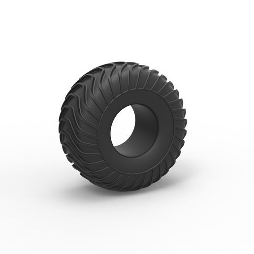 Diecast offroad tire 10 Scale 1 to 10 3D model