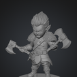 5.png Chibi Barbarian Berserker Warrior - 100mm Desktop Figurine