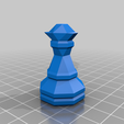 bishop.png 3D-Print-Optimized Geometric Chess Set Pieces