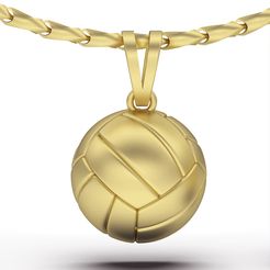 keyshot-jewelry-scene-setup-set-3.10538.jpg STL file volleyball ball pendant・3D printable design to download