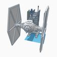 Single-Top-Entry-Tie-Gantry-Front.jpg Imperial Tie Fighter Top Entry Gantry with lift platform incl. parts for small printers