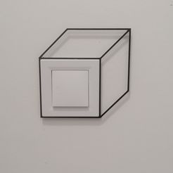 IMG_20230801_200320.jpg STL file Cube lightswitch decor・Template to download and 3D print