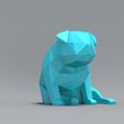pp04.jpg Low Polygon Pug dog model 3D print model