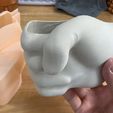 hand-Plant-pot-with-drainage-use-3D-print-mold-2.jpg 3D print mold hand Plant pot with drainage