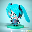 03.png Cute Chibi Hatsune Miku - Vocaloid Anime Figure - for 3D Printing
