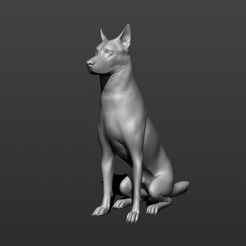 002.jpg Free STL file German shepherd dog・3D printer model to download