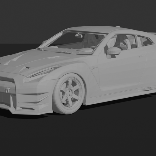 Nissan GT-R R35 2014 Overtake Carbon Racing STL 3D Print Model
