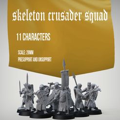 title-crusader.jpg 3D-Datei Skelett-Kreuzritter-Truppe・3D-druckbares Design zum Herunterladen