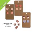 ETSY-view4.jpg Mini Polymer Clay Cutters, six shapes 0.6" (15mm) perfect for studs, heart, pentagon, trapezoid, half-circle, Set #2
