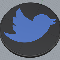 3432.png Fichier STL Sous-verres Twitter・Plan pour imprimante 3D à télécharger