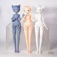 DSC09937.jpg BJD Doll stl 3D Model for printing Moony Cat Furry Anthro Ball Jointed Art Doll 35cm 20cm