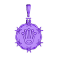 Rolex-crown-Halo-Barb-wire-round-pendant.STL Couronne de montre pendentif rond avec bague Modèle d'impression 3D