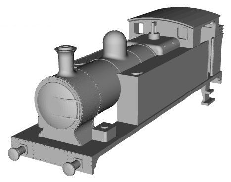 🚂 PDSWJR 0-6-2T loco 1/43 scale・ 3D File for 3D printing