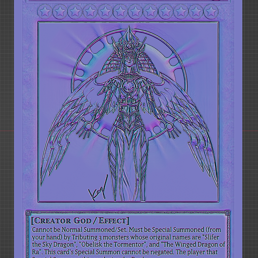 holactie the creator of light - not official english card - yugioh STL  File for Cults