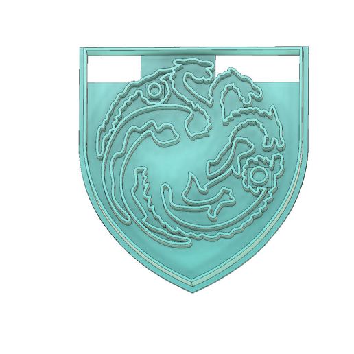 GAME OF THRONES COOKIE CUTTER, TARGARYEN HOUSE , GAME OF THRONES, TARGARYEN - 3D model önizlemesi