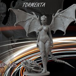 TORMENTA-DESNUDA.jpg STL file WARRIOR LADY OF HELL WAR HAMER TOPLESS・Model to download and 3D print