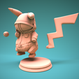 squid-game-pikachu-10.png squid game Pikachu - Pika pink soldier - Ready for 3D print 3D print model