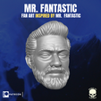 MR. FANTASTIC FAN ART INSPIRED BY MR. FANTASTIC SS) \\ [erst | Mister Fantastic fan art head inspired by Mr Fantastic for action figures