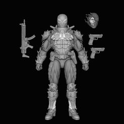 7.jpg Файл STL агент веном HEAD ARMOR AND GUNS・Идея 3D-печати для скачивания