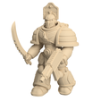 Egypt-Warrior-2.png Modular 3D Printable Dune Raiser Leader Miniature for Wargaming - Customizable Tabletop Game Figure