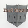 Castle-Dice-Tower-01-2nd-floor-01a.jpg Castle Dice Tower, Ready to Print, Pre Supported, DIGITAL DOWNLOAD