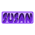 Susan_Organic.STL Susan 3D Nametag - 5 Fonts