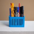 assymetric-pencil-organizer-desk-decor-slimprint.jpg Pencil Organizer, Modern Desk Decor | Slimprint