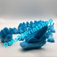 Dragon de Pâques, lapin de Pâques Dragon Articulant Flexi Wiggle Pet, Imprimer en Place, Fantasy Holiday Dragon