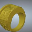 griffon-03.jpg A signet ring griffin  rg01 for 3d-print and cnc
