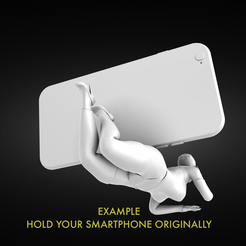 EXAMPLE HOLD YOUR SMARTPHONE ORIGINALLY STL file Pretty big boobs smartphone holder!・Model to download and 3D print
