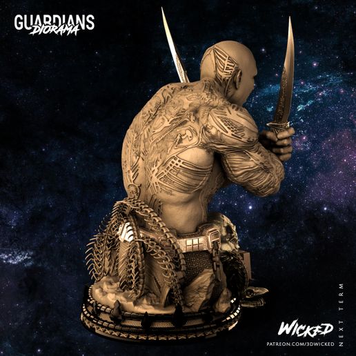 Descargar archivo Wicked Marvel Drax Bust: Tested and ready for 3d ...