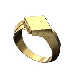 Knif-edge-lozeng-signet-size6to10-00.jpg STL-Datei Gestufter rautenförmiger Siegelring US-Größen 6 bis 10 3D-Druckmodell・3D-druckbare Vorlage zum herunterladen