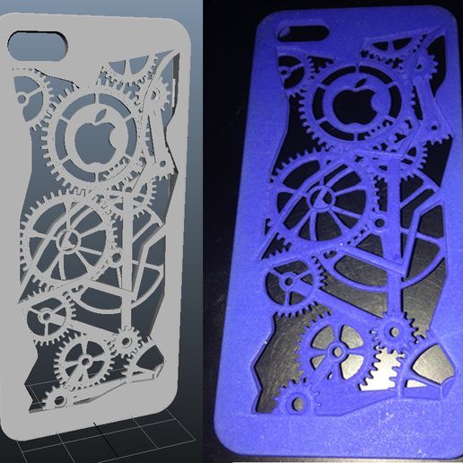 iPhone 5 cover - gears - 3D model önizlemesi