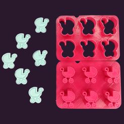 PlanchaCochecitos1.jpg STL file Sprikles - Cutting Baby Miniatures - Stroller - Stroller.・3D printable model to download
