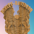 3.png Harley Davidson with Eagle in front,3D MODEL STL FILE FOR CNC ROUTER LASER & 3D PRINTER