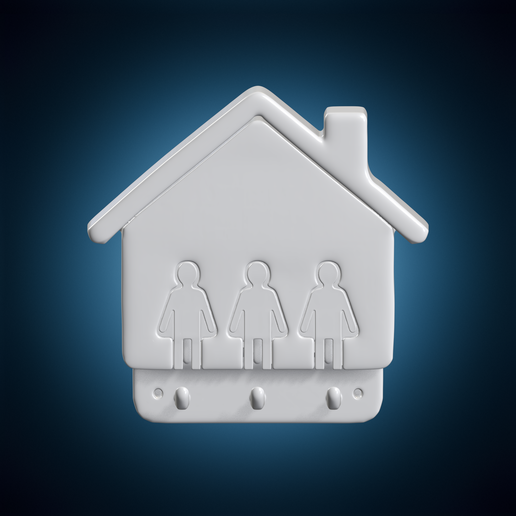 Family Home Puzzle Key Holder