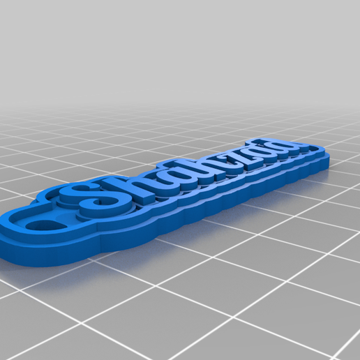 My Cushahzadstomized Multiline Tag or Keychain 3D model