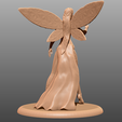 3B.png Fichier STL Déesse du Fey - Miniature de table・Modèle imprimable en 3D à télécharger