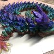 Kristalldrache, bewegliches Flexi-Wackeltier, Druck an Ort und Stelle, Fantasy
