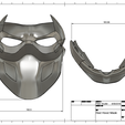 d2.png Télécharger fichier STL Masque capuche rouge • Plan pour impression 3D, VillainousPropShop