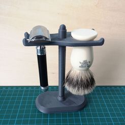 razor-1.jpg STL-Datei Shaving Razor and Brush Stand kostenlos・Vorlage für 3D-Drucker zum herunterladen, keagan