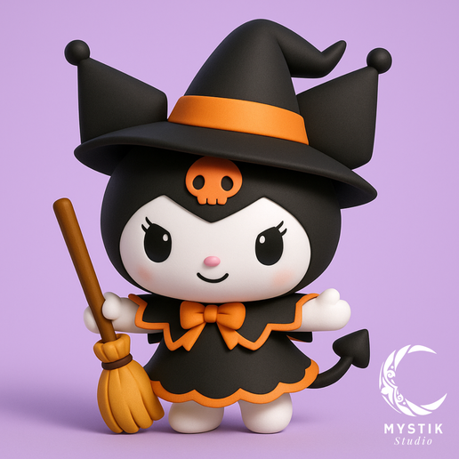 🧙‍♀️ Kuromi Witch Special Halloween Edition | Chibi Cartoon 3D