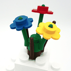 Capture d’écran 2018-05-14 à 11.48.54.png Fichier STL gratuit Big Flower style LEGO - version jouable・Plan imprimable en 3D à télécharger