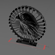 104.png Eagle Watching Its Prey - Suspended 3D - No Support - Thread Art STL