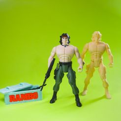 1.jpg STL-Datei Rambo Toy Biz Stil Gelenkige Print-in-Place & Montage・3D-druckbares Design zum Herunterladen