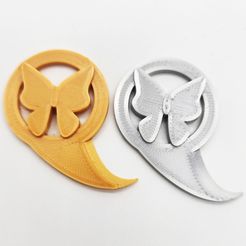 butterflysample.jpg STL file Bath Bomb Cling Wrap Opener - Butterfly Shape・3D printable model to download