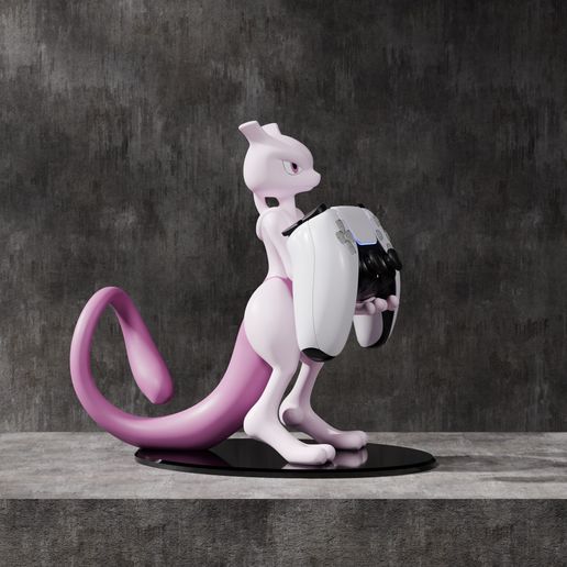 🪞 Mewtwo Controller Stand・ STL File for 3D printing・Cults