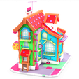 PNG.png MAISON 5 HOUSE HOME CHILD CHILDREN'S PRESCHOOL TOY 3D MODEL KIDS TOWN KID Cartoon Building 5