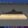 3D Builder ~CLASS 209 Insertar Objeto Editar Pintar Ver Ayuda ee) Seer Ce eee y (esket Re AN ee ON oe Mr Ret a a ic) = ne) rs} 5 a [a A) y s corte Cte is | rn) pm @ rN ed SUBMARINE TYPE 209with base