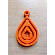 ac9fa01c34efc139ddc6efd56b5ab7a4_preview_featured.jpg Free STL file Rotating Keychain - Raindrop shape・3D printable model to download